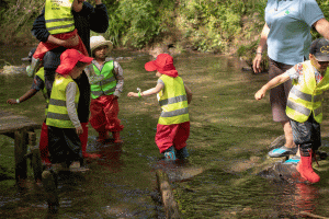 In the Stream at Forest School
